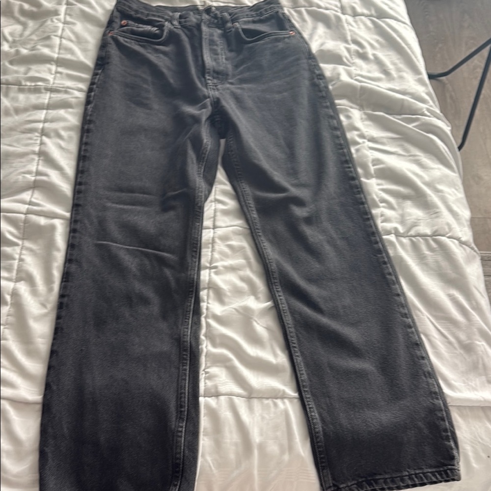 HOT DEAL 🔥 Top Shop Woman’s Dark Gray Straight Jeans
